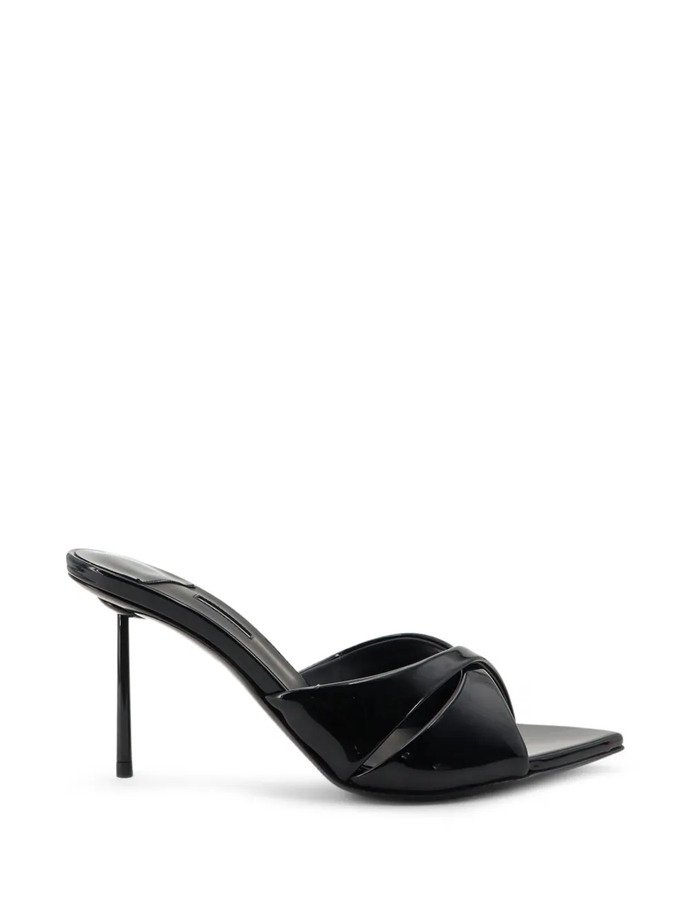 Le Silla Shirley crossover patent-finish sandals Zwart