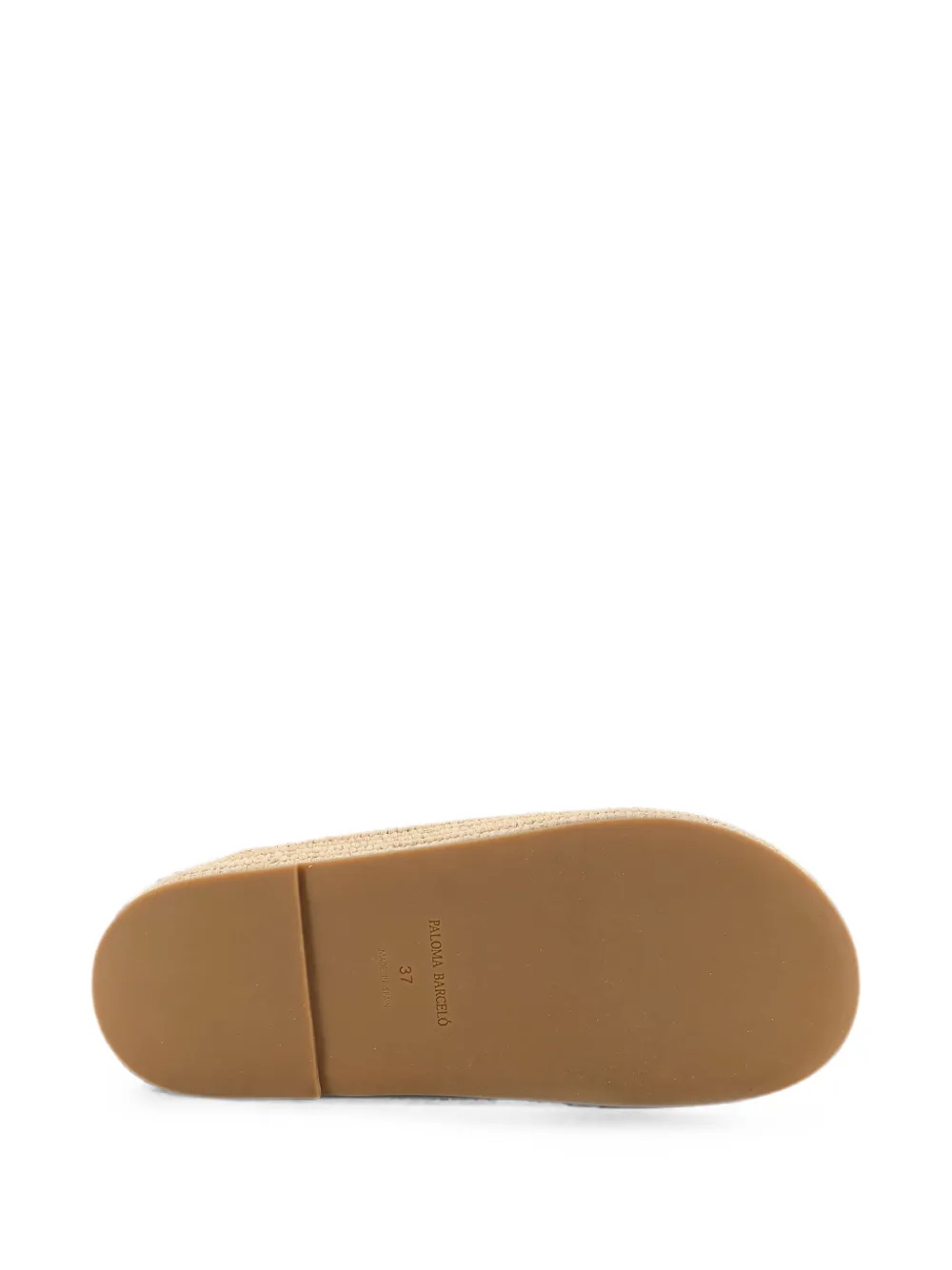 Paloma Barceló Belinda Calidis leather raffia flat mules Beige