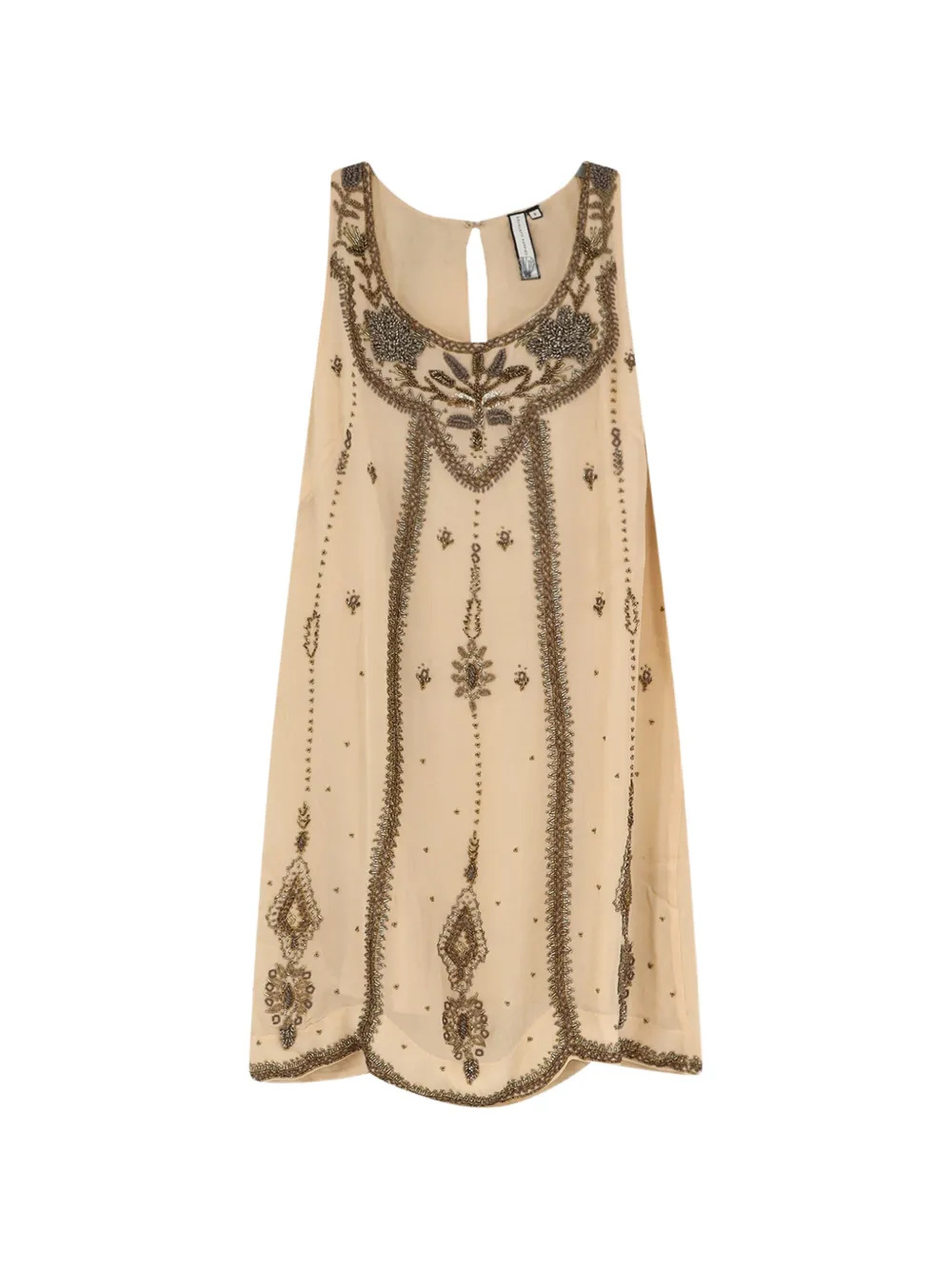 SCARLETT POPPIES Anabel beaded-embroidery mini dress