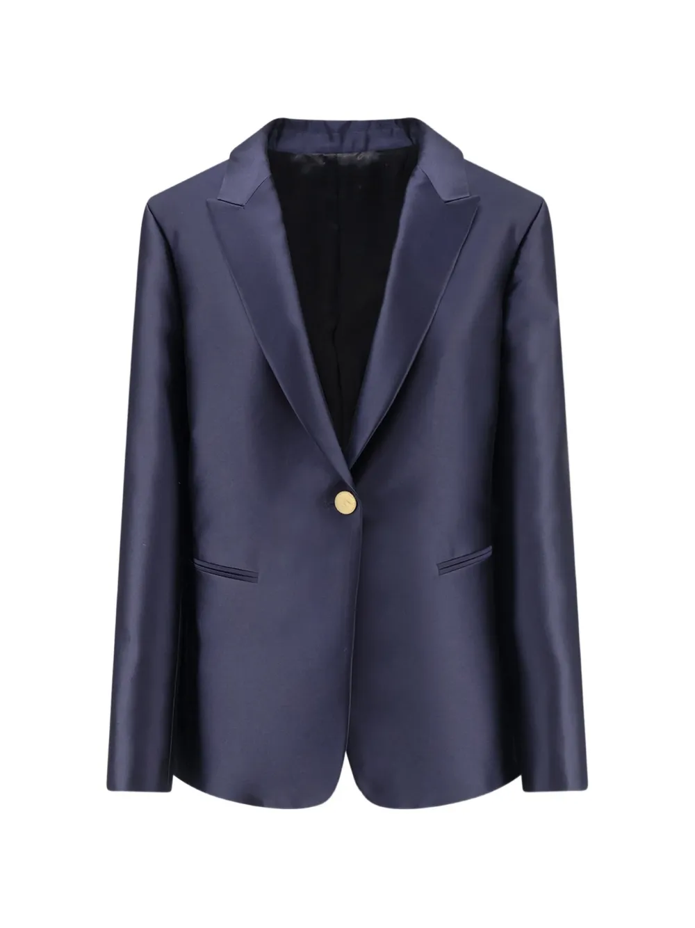 Alberta Ferretti Mikado single-breasted peaked-lapels suit jacket - Blau