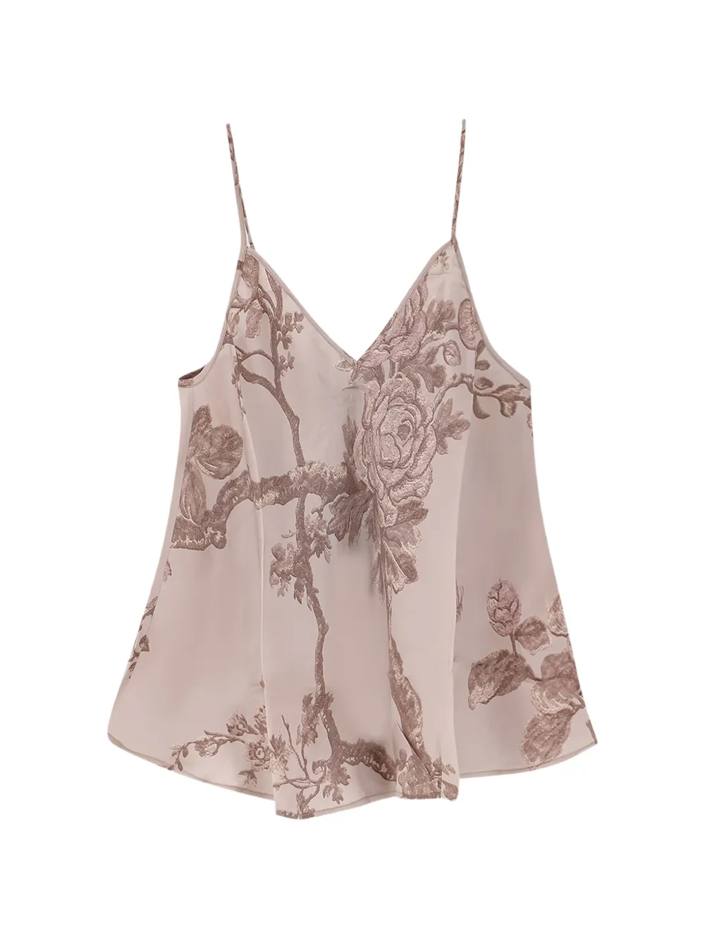 Mes Demoiselles Galo floral-pattern V-neck top - Rosa