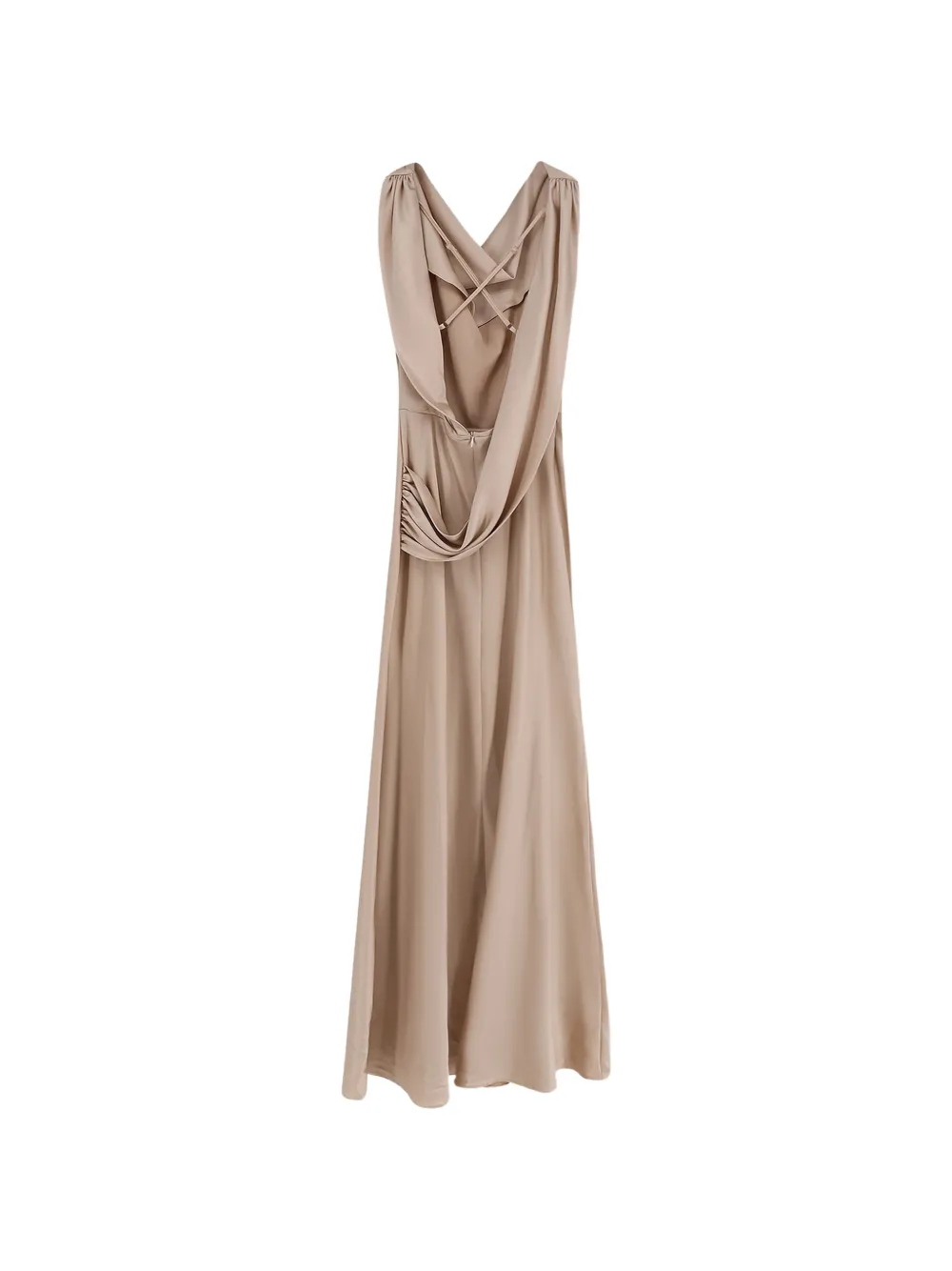 ACTUALEE satin-waistband sleeveless maxi dress - Toni neutri