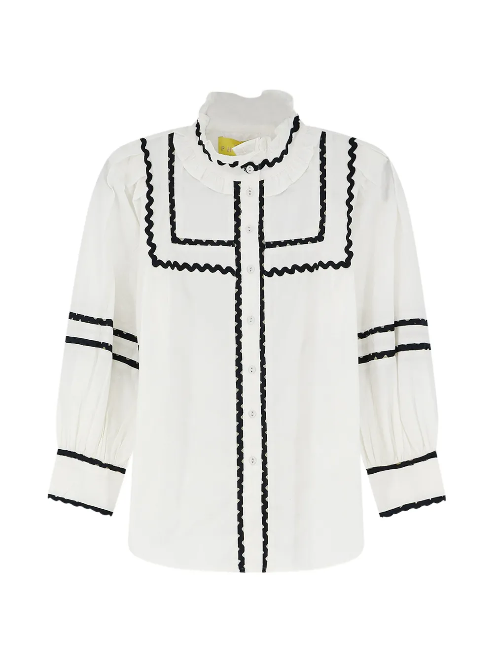 PHILIPPA 1970 Nala ruffled-trim puff-sleeve shirt - Weiß
