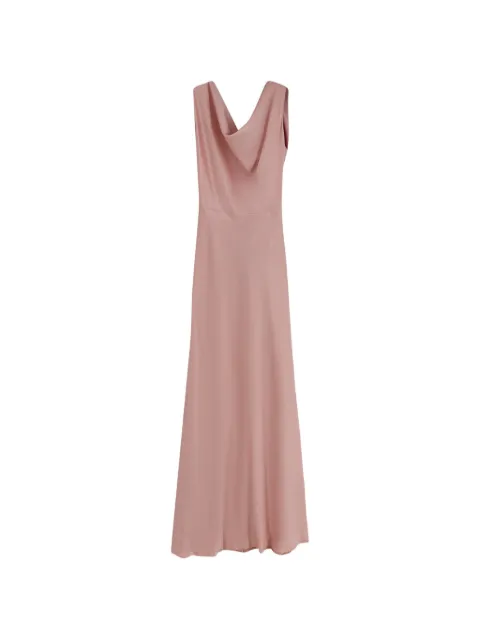 ACTUALEE satin-finish cowl-neck maxi dress