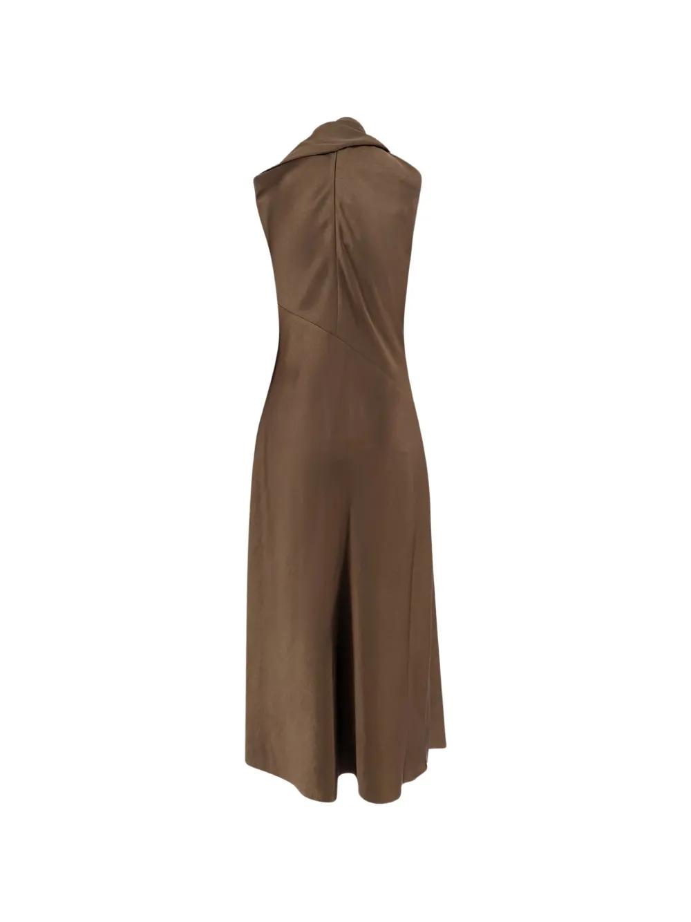 Vince scarf-detail sleeveless satin maxi dress Bruin