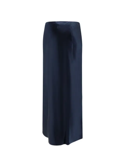 Vince satin side-slit slip maxi skirt