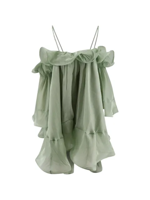 ACTUALEE ruffled flared mini dress