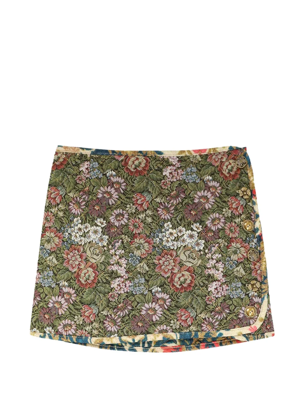 FARM Rio Arabesque quilted reversible mini skirt