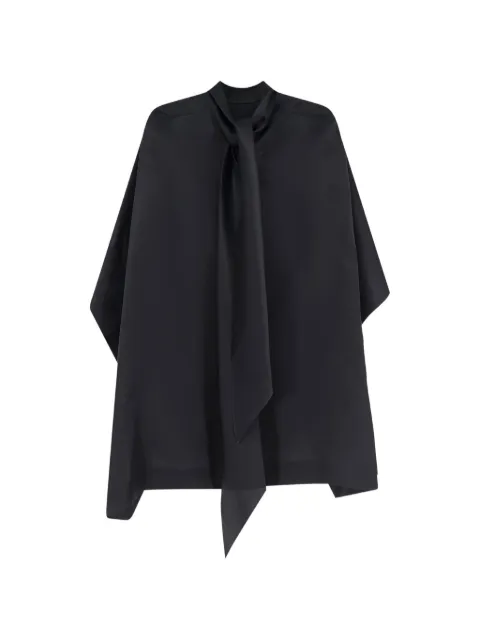 Alberta Ferretti asymmetrical tie-fastening cape