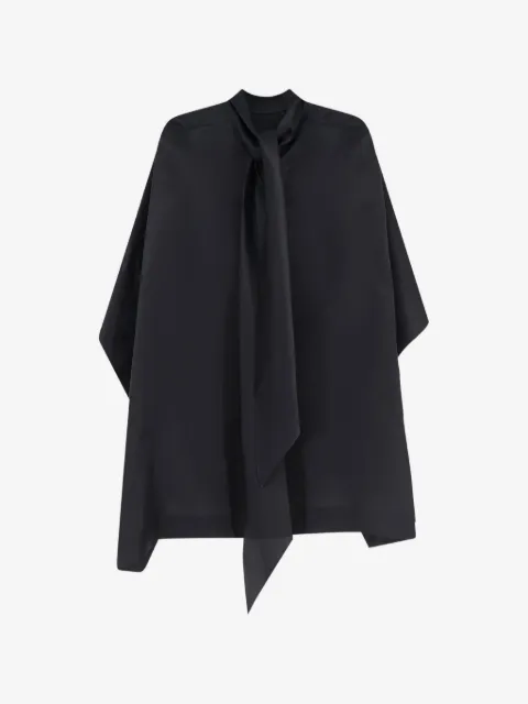 Alberta Ferretti asymmetrical tie-fastening cape