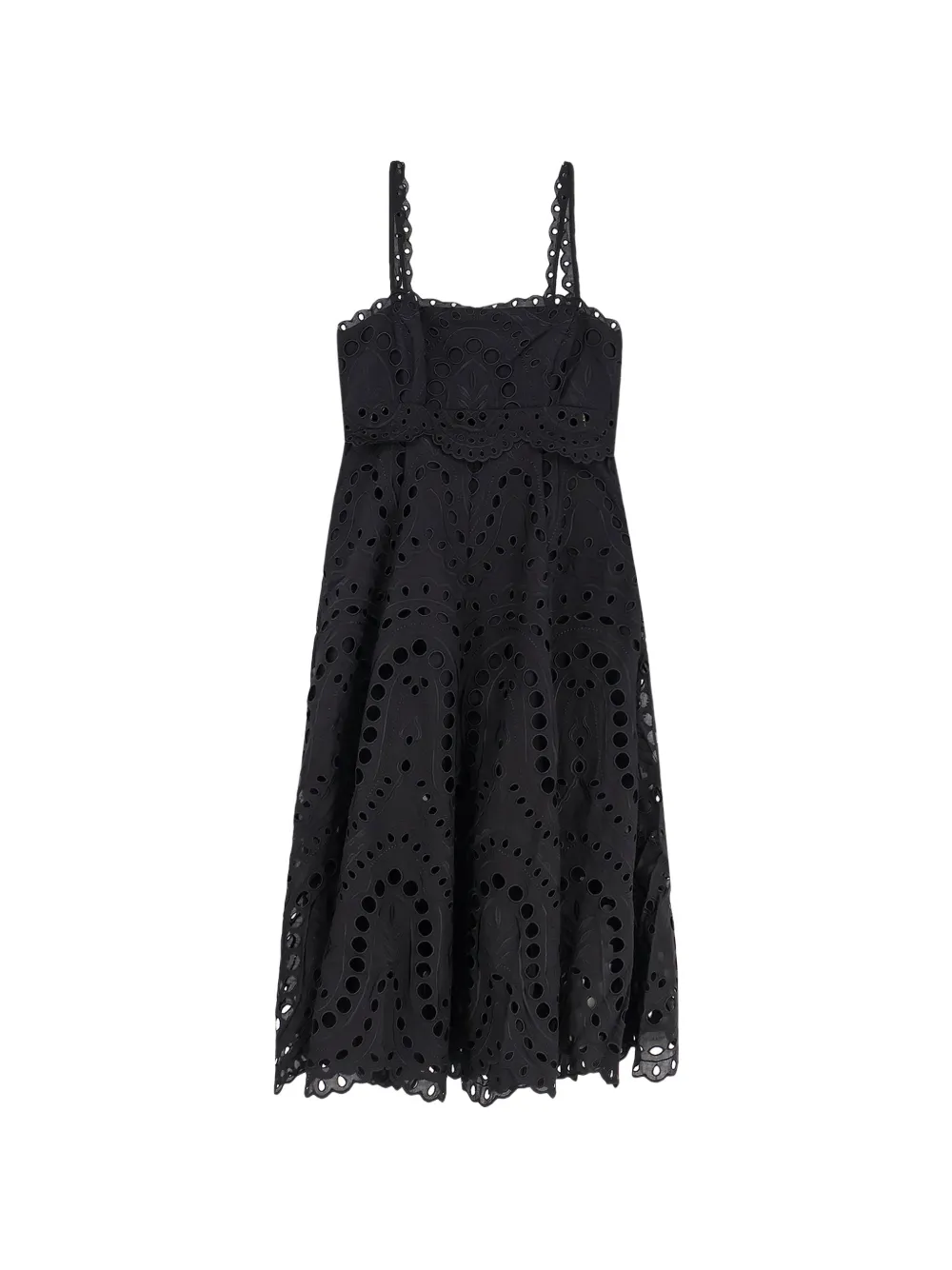 Charo Ruiz Ibiza Glimmer broderie-anglaise midi dress - Black