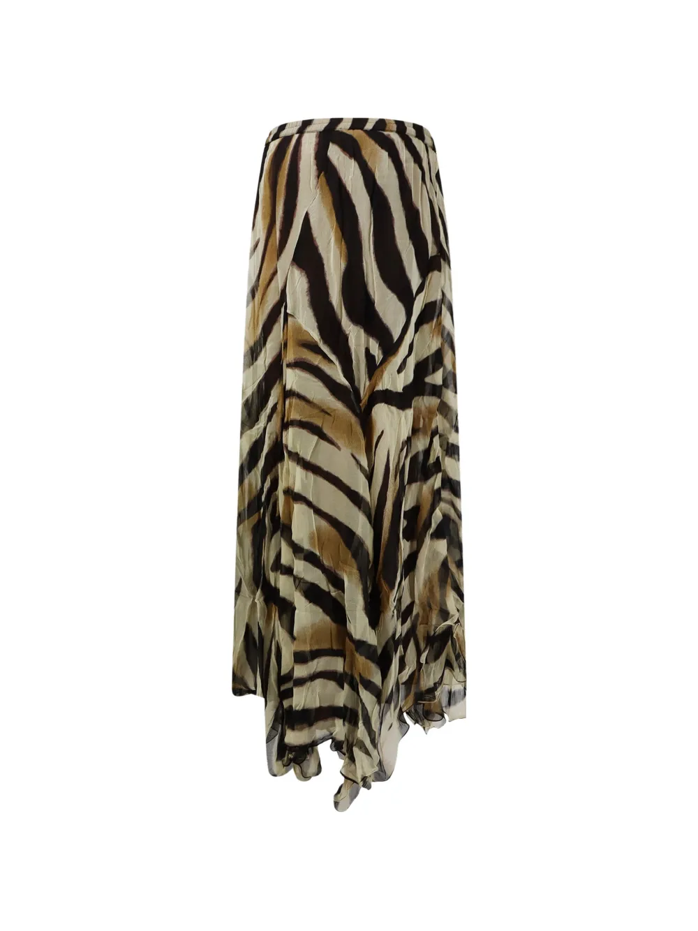 Mes Demoiselles Susu zebra-print elasticated maxi skirt Beige