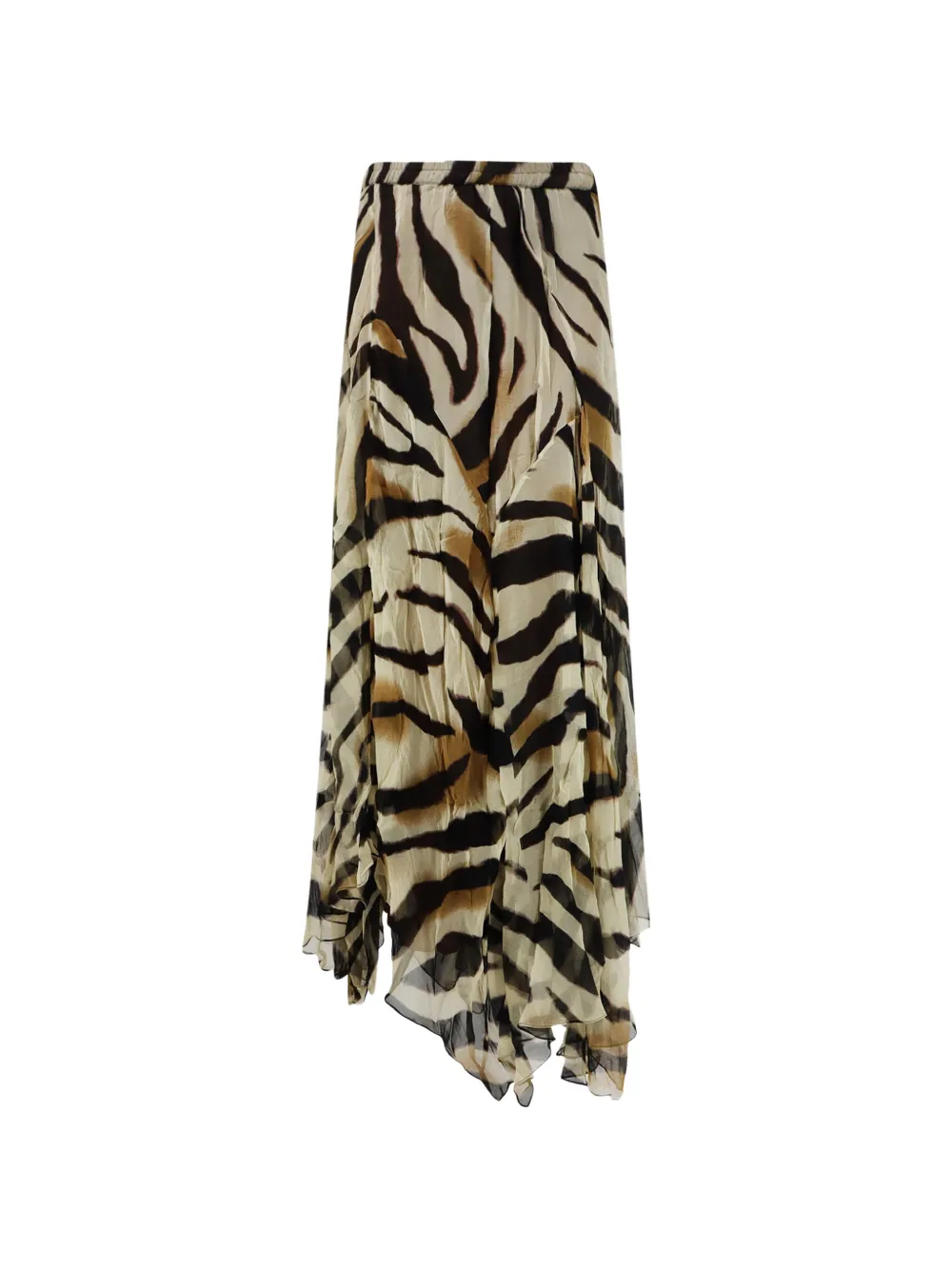 Mes Demoiselles Susu zebra-print elasticated maxi skirt Beige