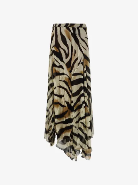 Mes Demoiselles Susu zebra-print elasticated maxi skirt