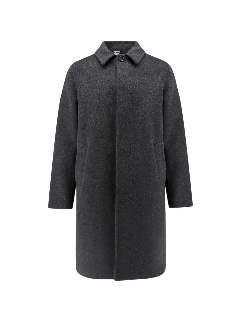 ASPESI concealed-fastening single-breasted coat Grijs