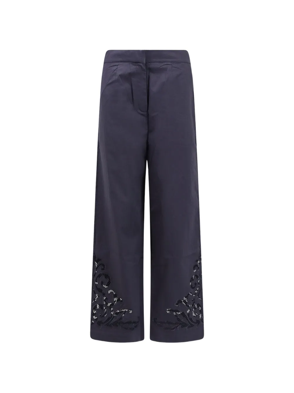 SCARLETT POPPIES Vemoza embroidered high-waisted trousers