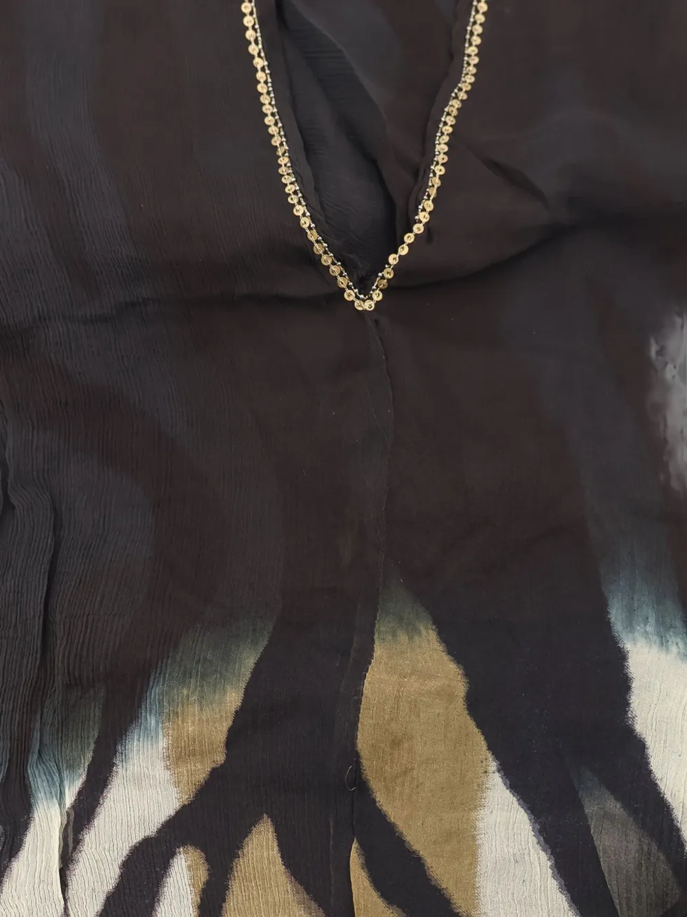 Mes Demoiselles Maxi-jurk verfraaid met pailletten en zebra-print Zwart