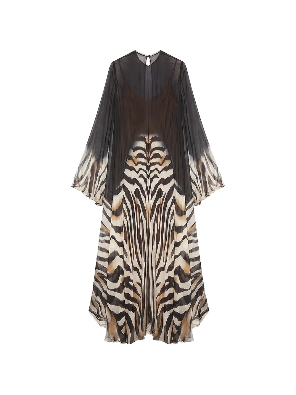 Mes Demoiselles zebra-print sequin-embellished maxi dress - Nero