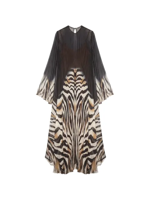 Mes Demoiselles zebra-print sequin-embellished maxi dress