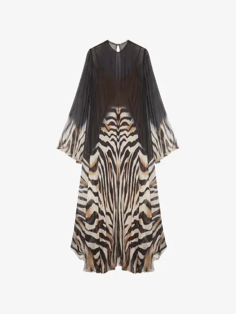 Mes Demoiselles zebra-print sequin-embellished maxi dress