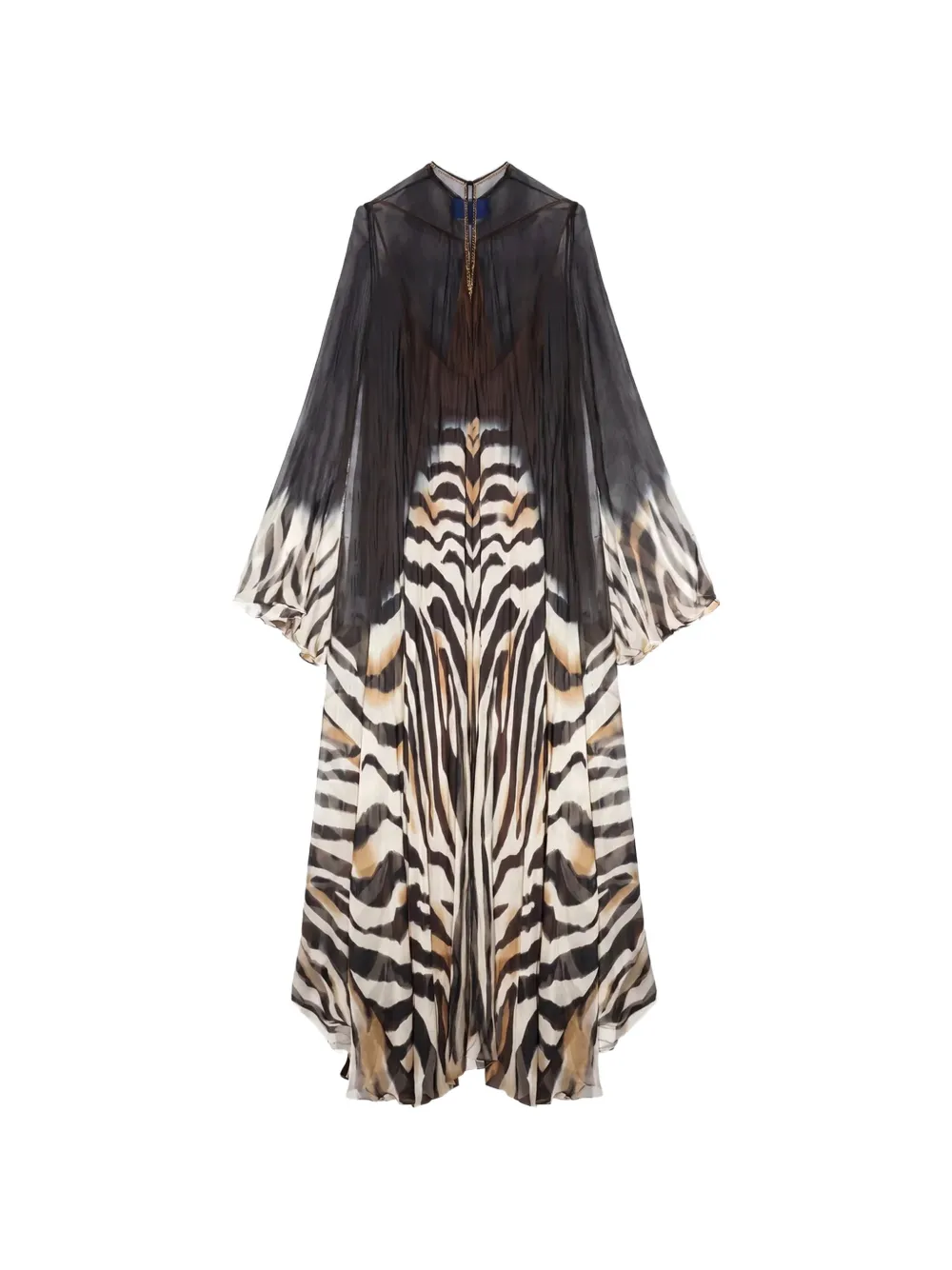 Mes Demoiselles Maxi-jurk verfraaid met pailletten en zebra-print Zwart