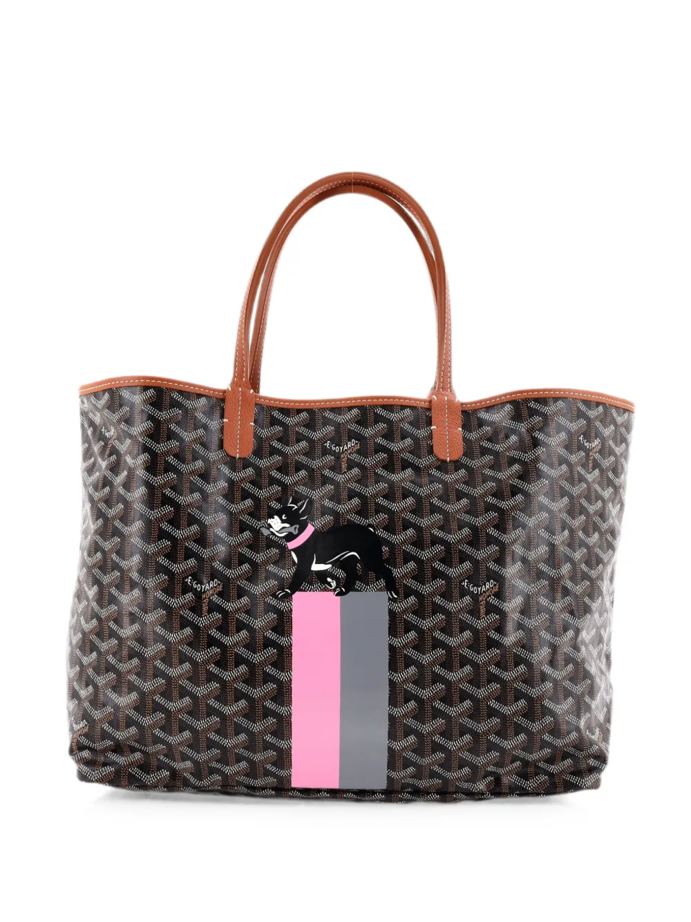 Goyard Pre-Owned Saint Louis Printed Coated Canvas PM tote bag - Black