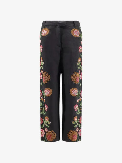 PHILIPPA 1970 pantalones Keila con bordado floral