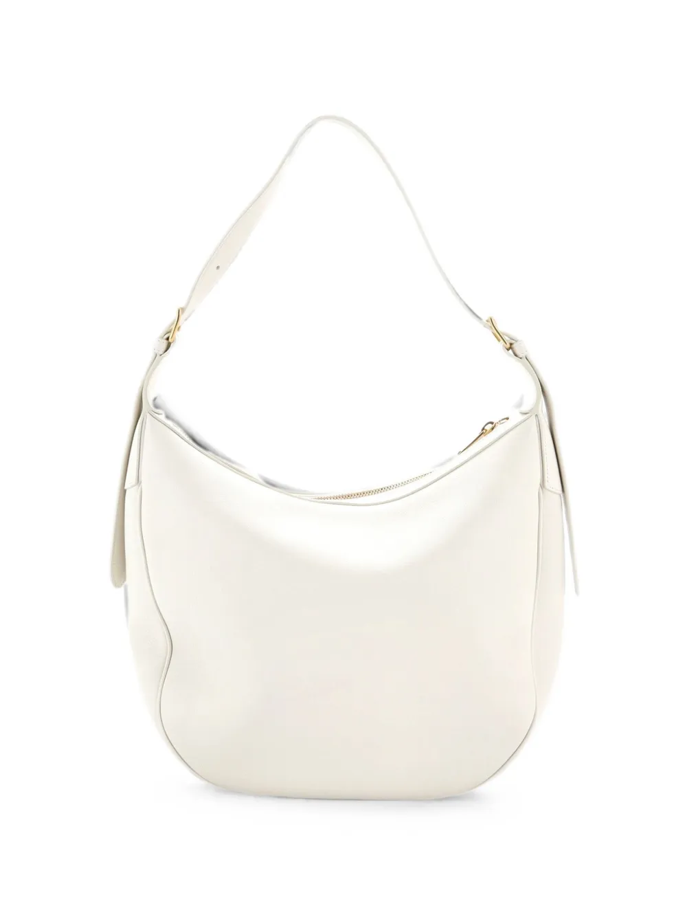 Celine Pre-Owned Heloise Triomphe Embossed Leather Medium shoulder bag - White