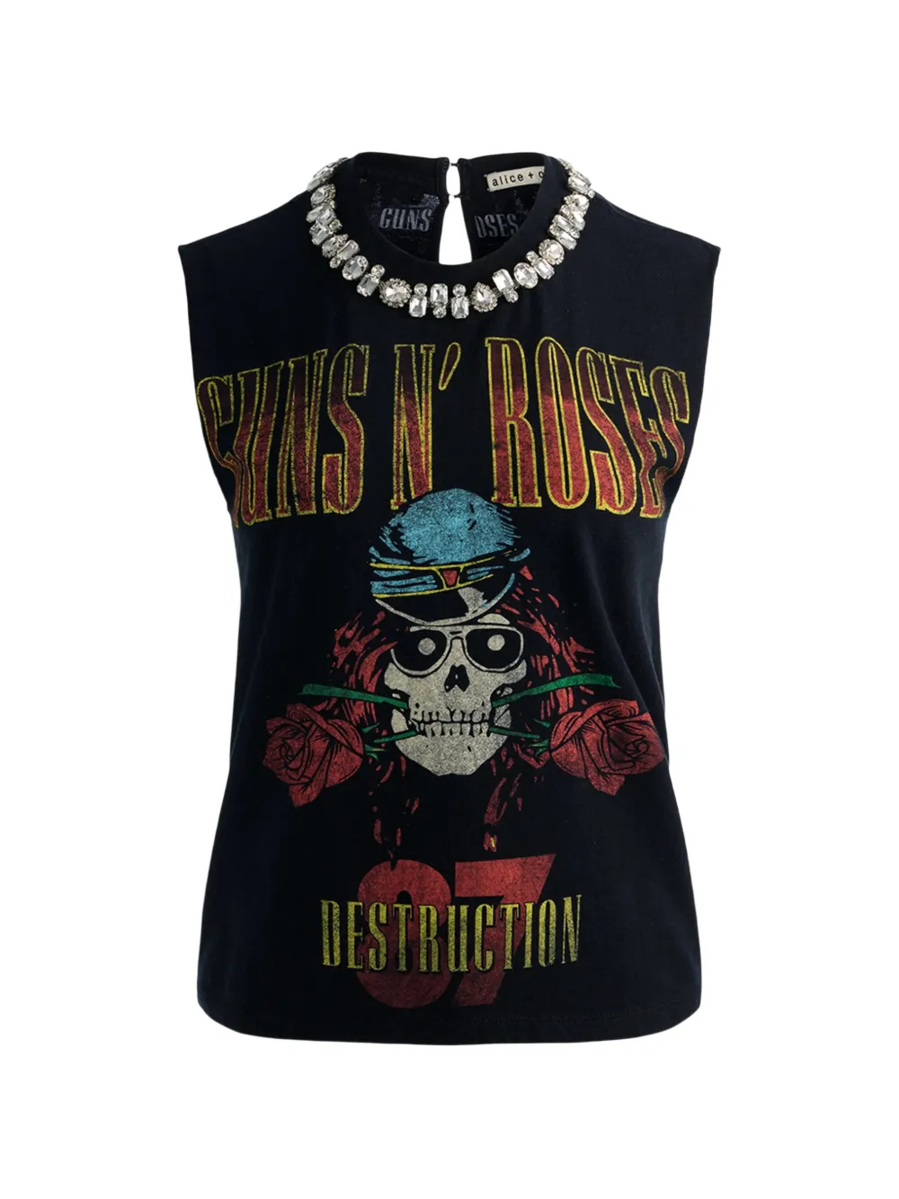 alice + olivia Micah crystal-embellished tank top - Schwarz
