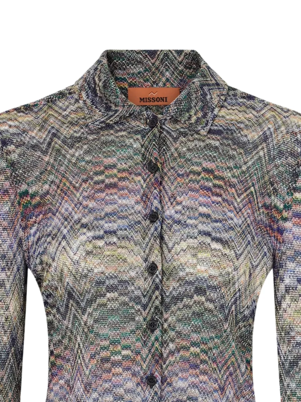 Missoni Blouse met zigzag-patroon en knopen Grijs