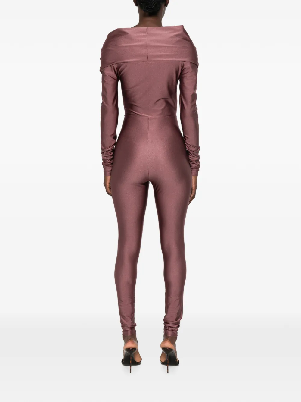 THE ANDAMANE Jumpsuit met gedraaid detail en uitgesneden details Paars