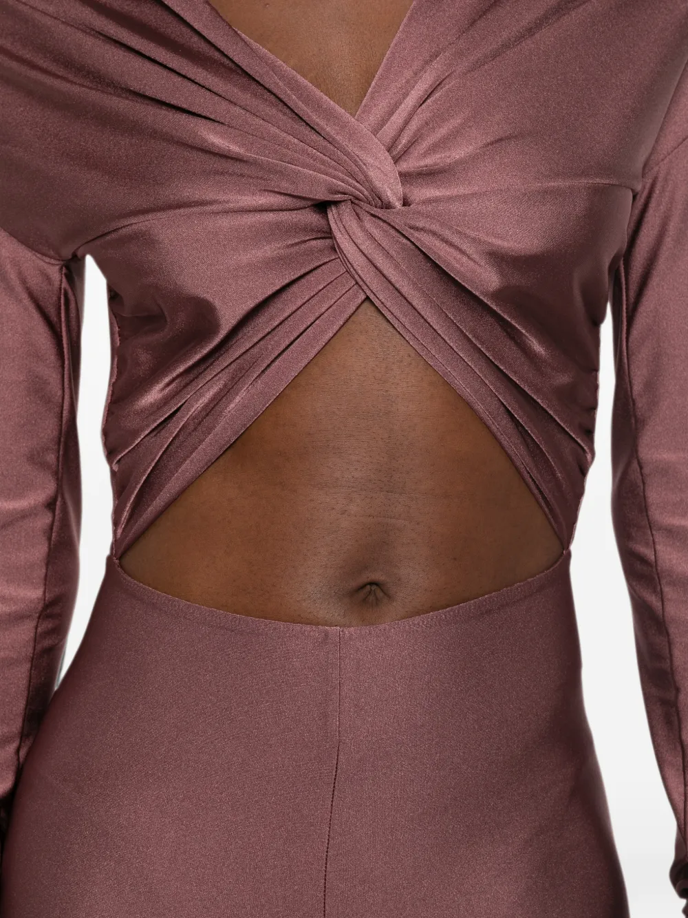 THE ANDAMANE Jumpsuit met gedraaid detail en uitgesneden details Paars