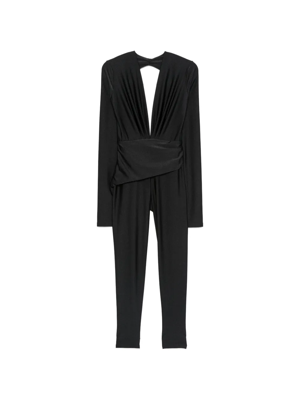 THE ANDAMANE plunging backless jumpsuit - Schwarz