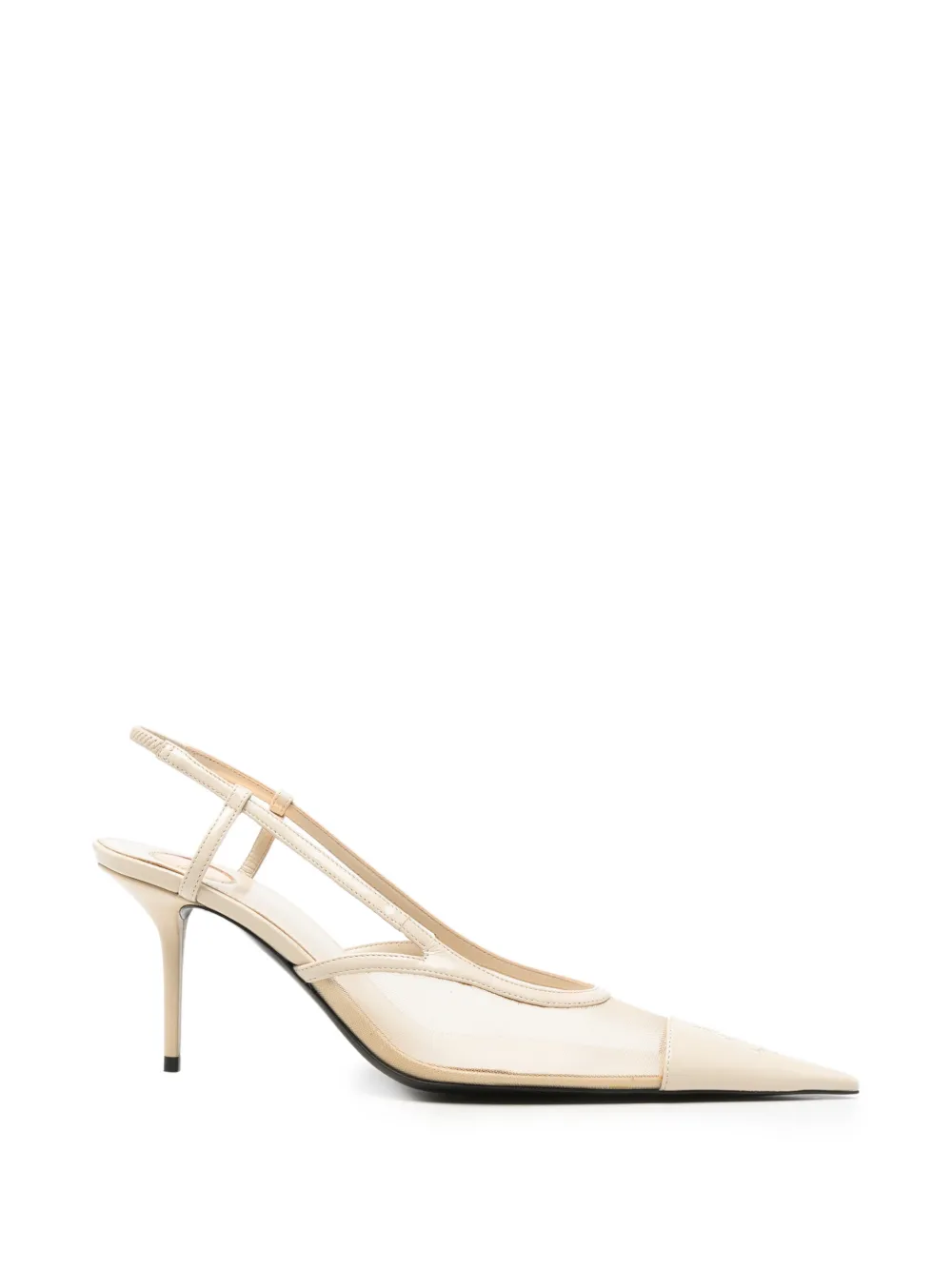 Saint Laurent Renée slingback pumps in mesh Beige