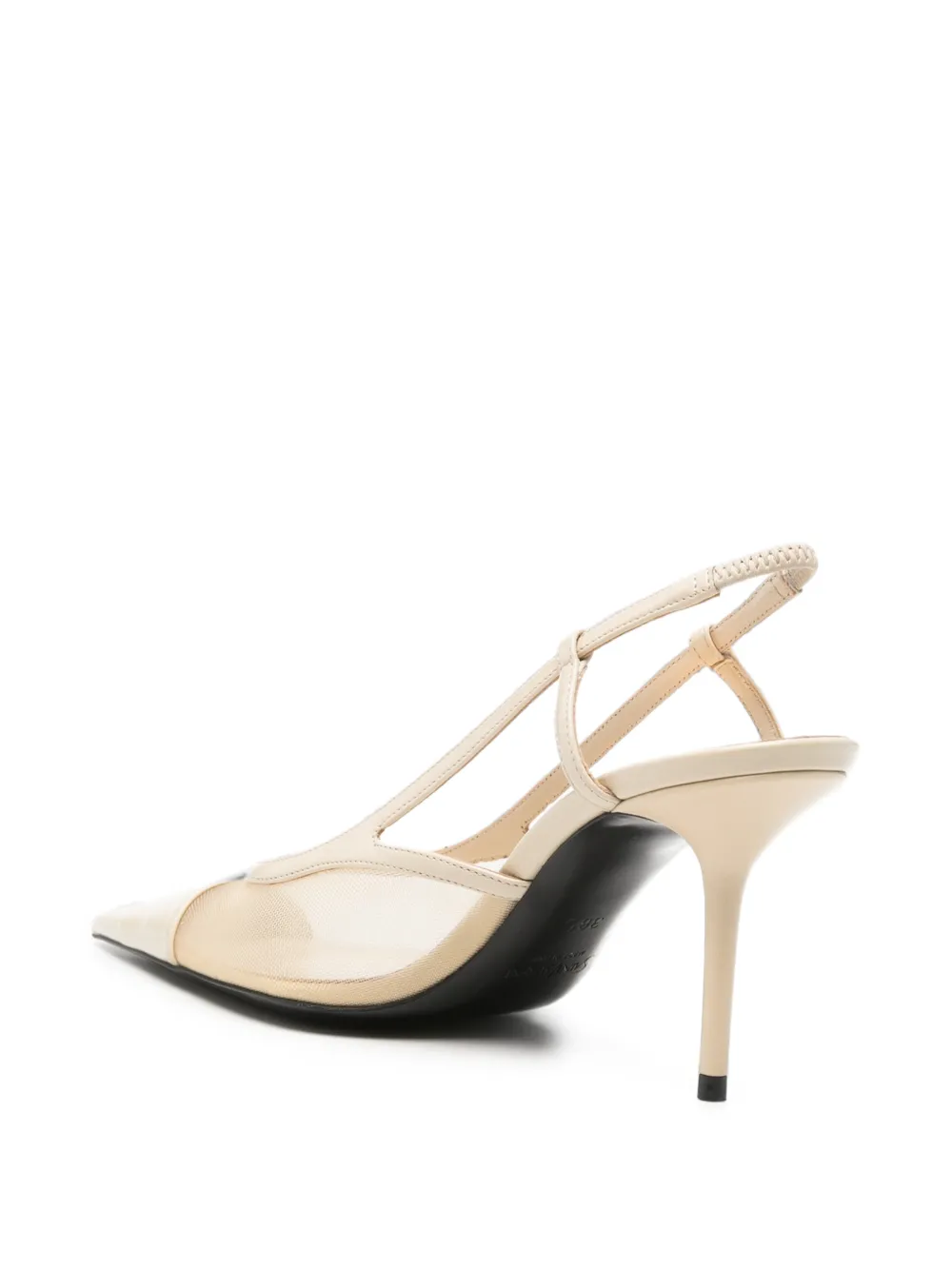 Saint Laurent Renée slingback pumps in mesh Beige