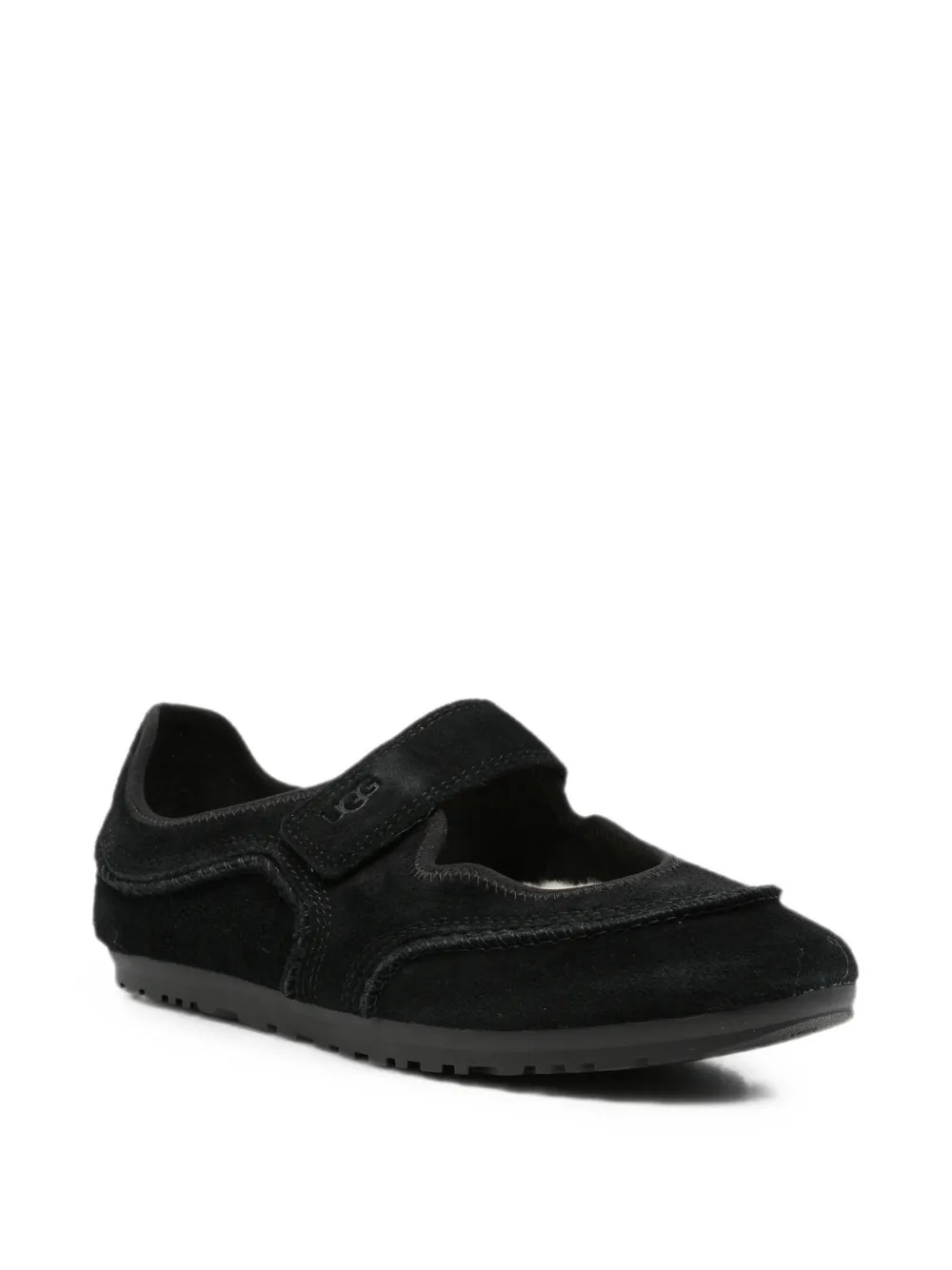 UGG Quill touch-strap ballet flats Zwart