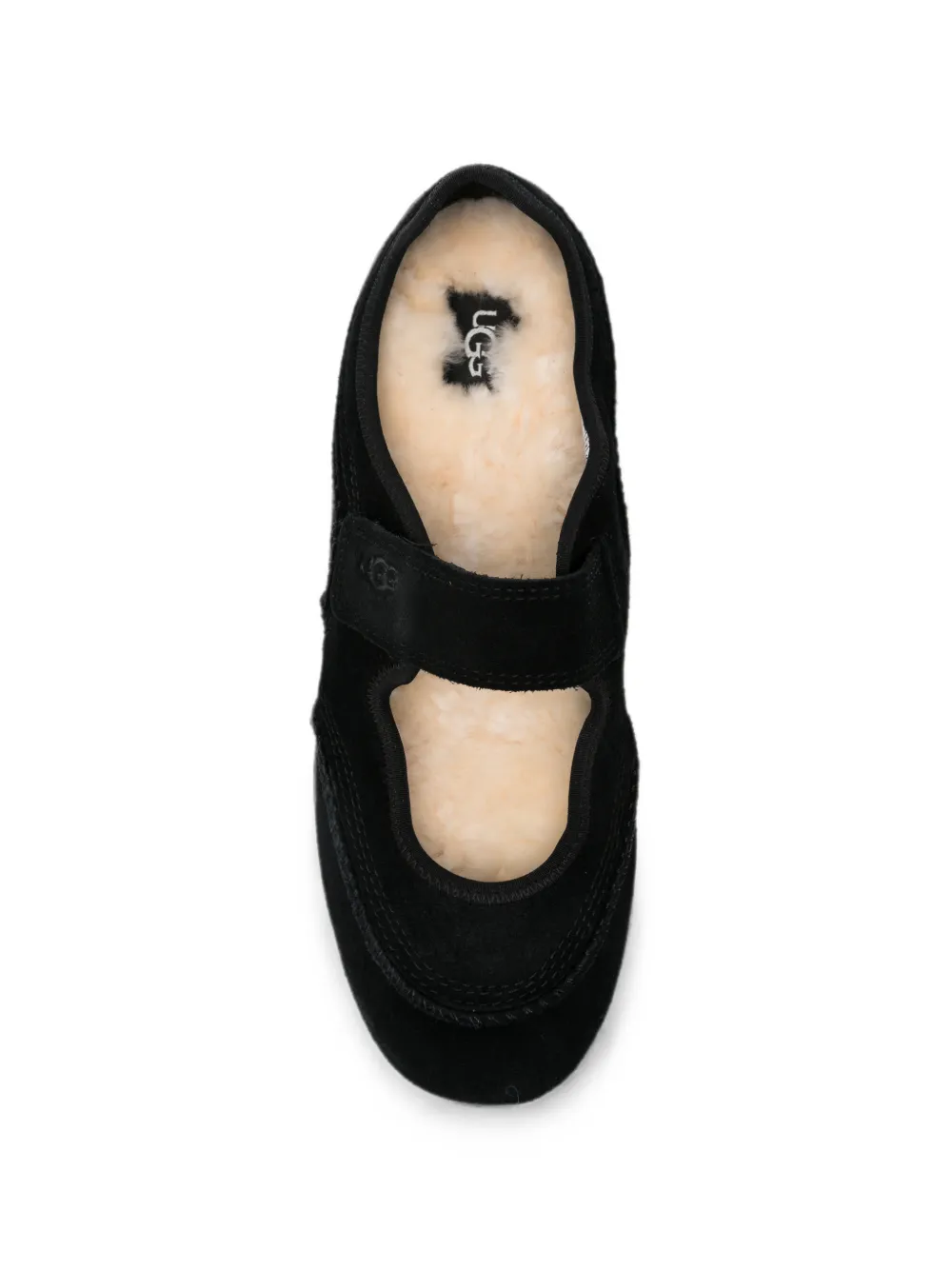 UGG Quill touch-strap ballet flats Zwart