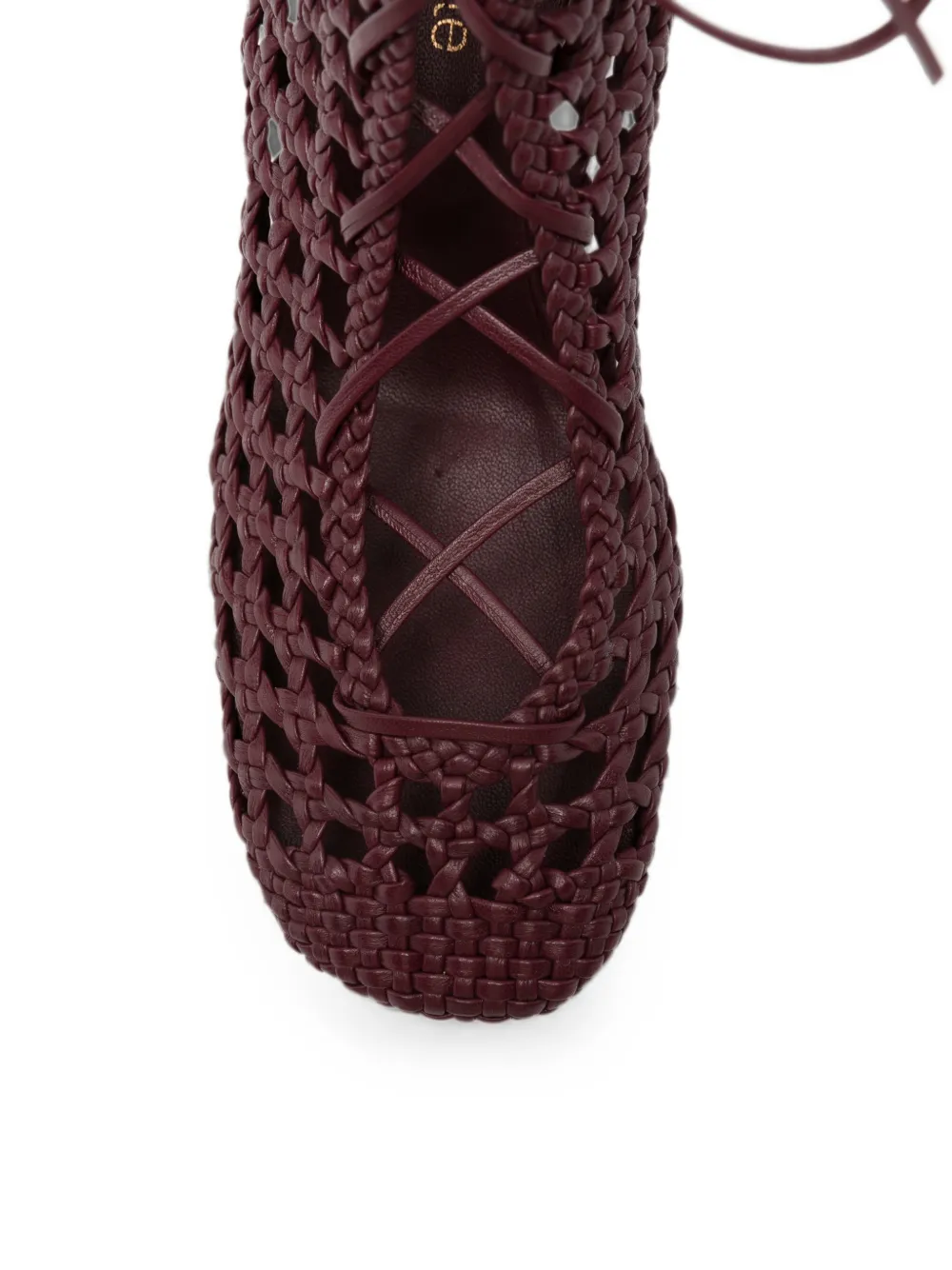 Forte woven lace-up ankle boots Rood