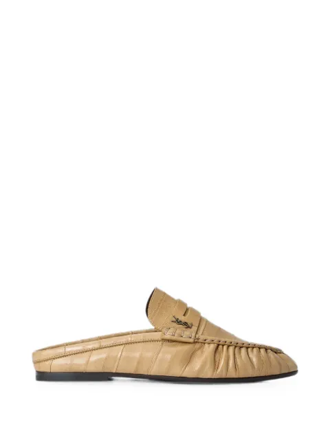 Saint Laurent Le Loafer mules in hagfish