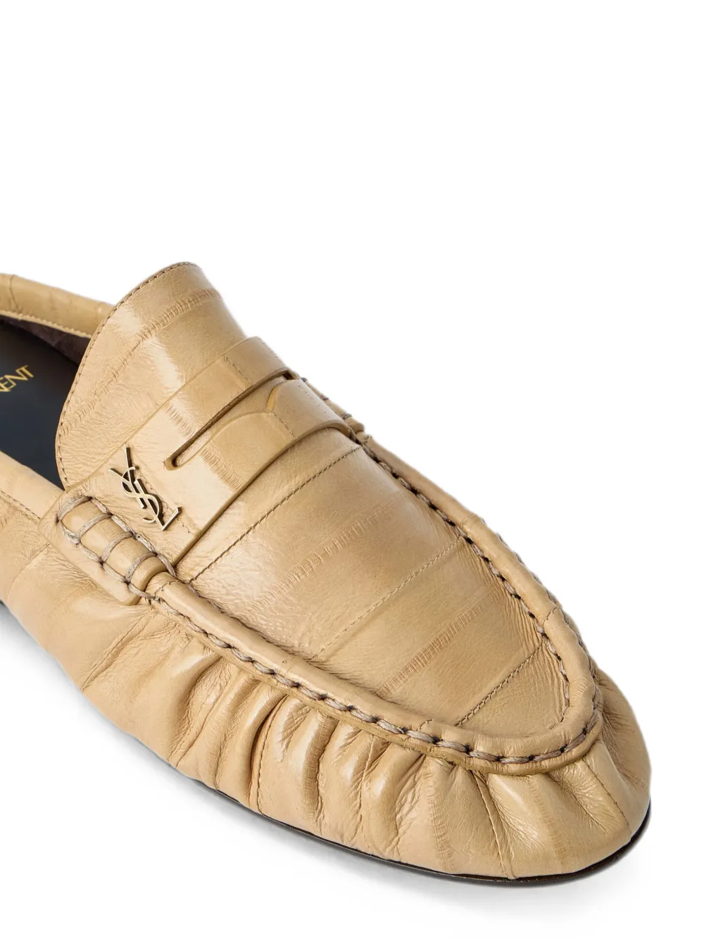Saint Laurent Le Loafer mules in hagfish Beige