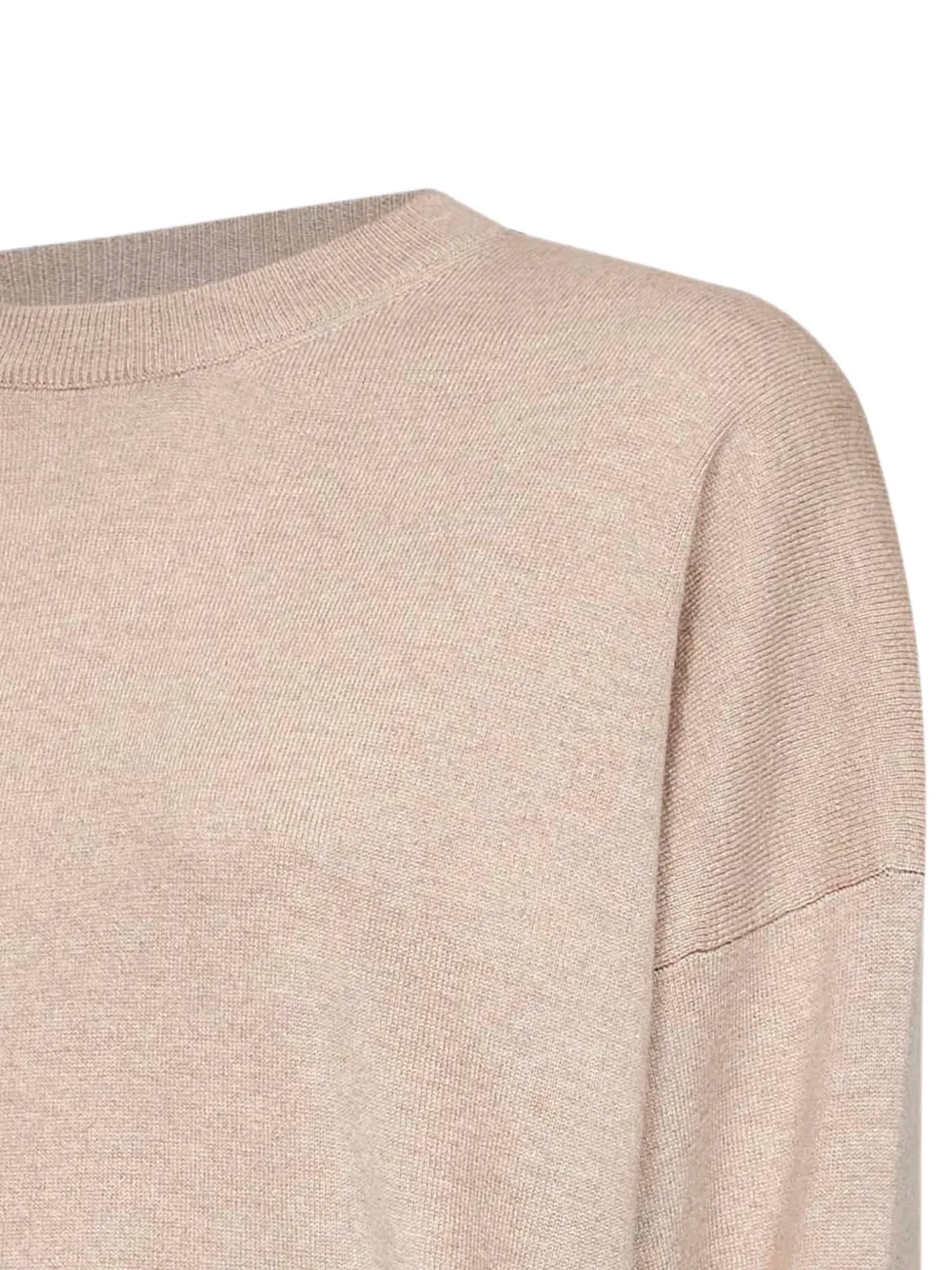 Brunello Cucinelli Kasjmier trui met Monili-afwerking Beige