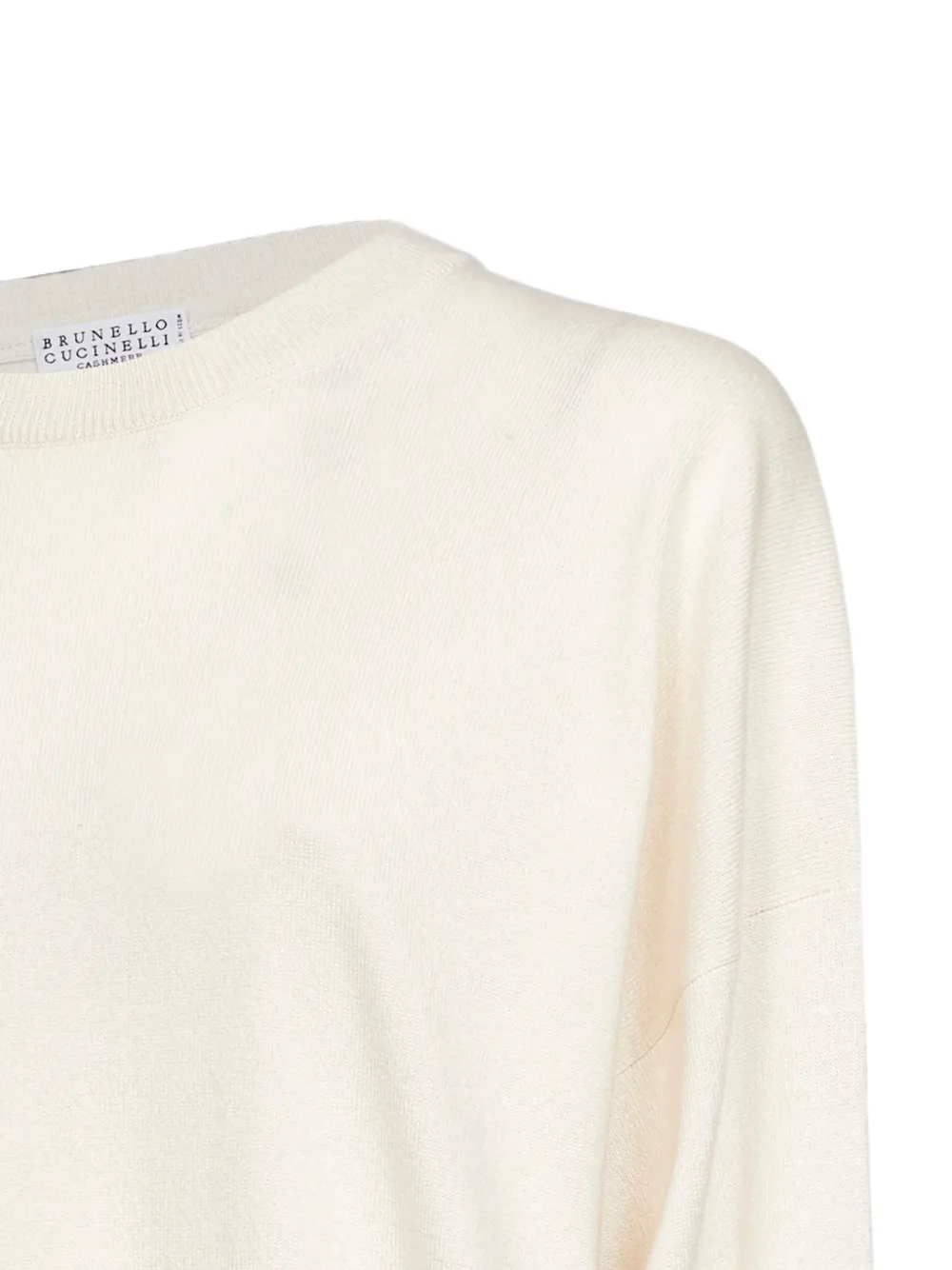 Brunello Cucinelli Kasjmier trui met Monili-afwerking Beige