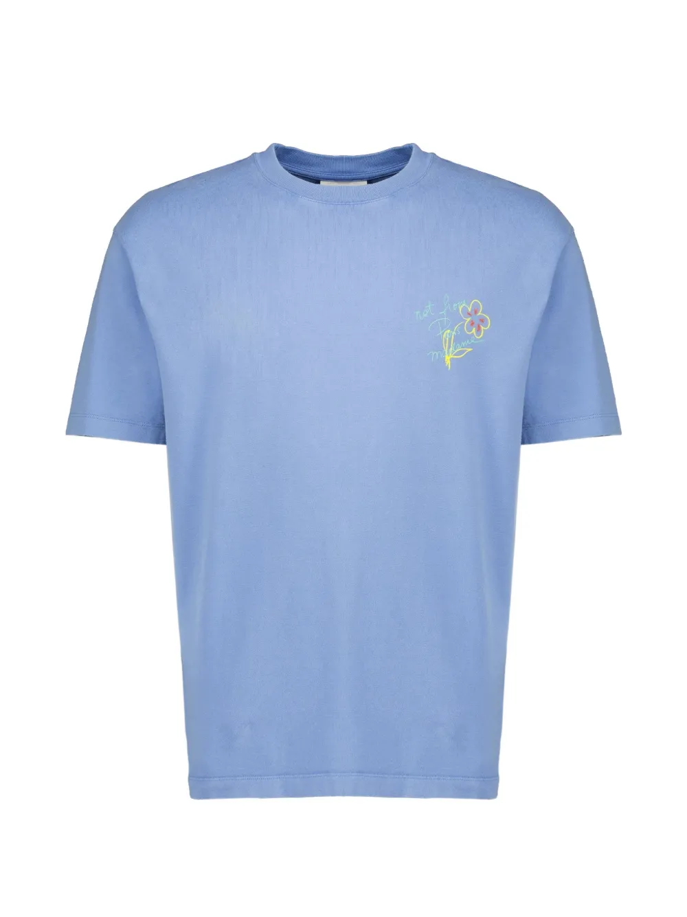 Drôle De Monsieur Esquisse slogan-print T-shirt - Blau