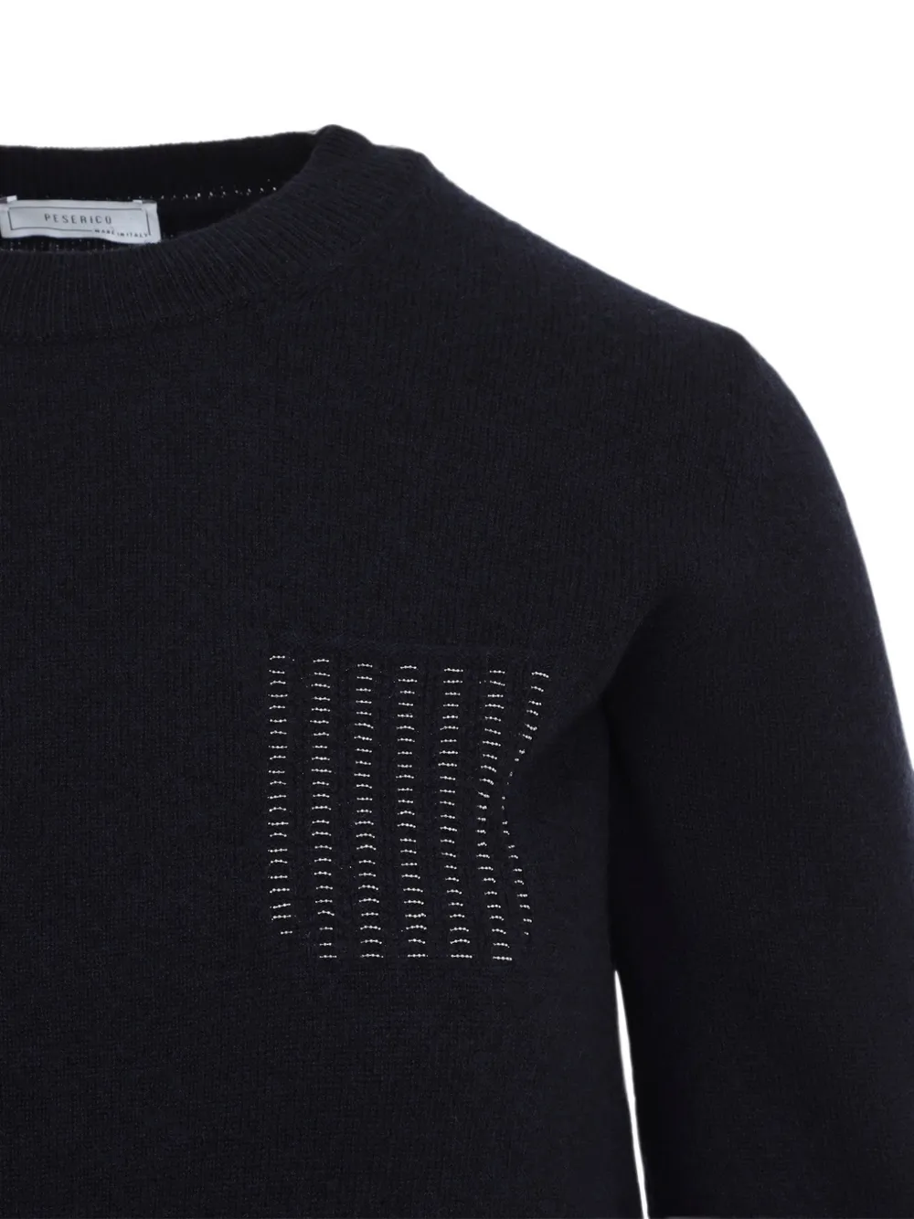 Peserico bead-embellished wool sweater Blauw