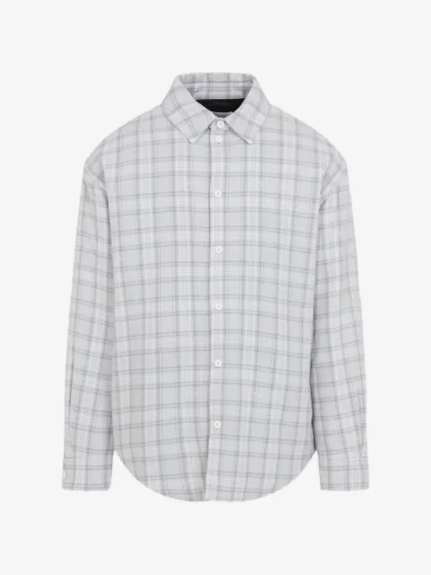 Off-White check-print cotton overshirt