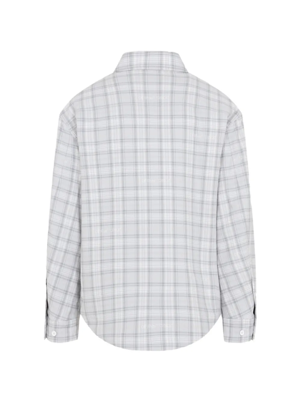 Off-White Geruite shirtjack met katoenen print Grijs