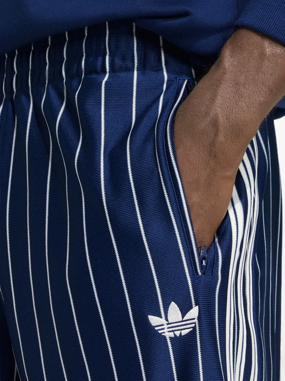 adidas Firebird trainingsbroek met krijtstreep Blauw