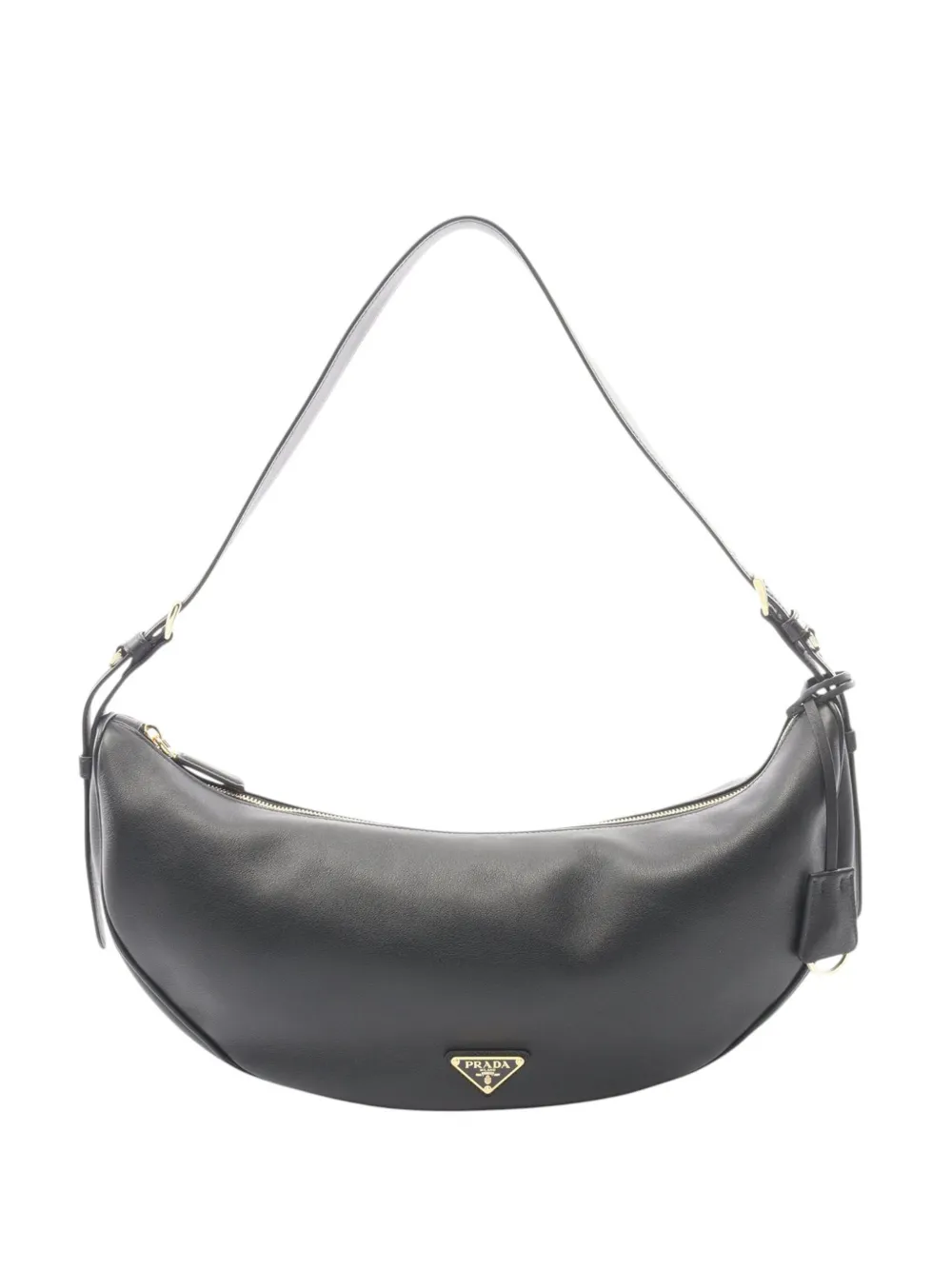 Prada Pre-Owned 2013-2026 große Demi Lune Schultertasche - Schwarz