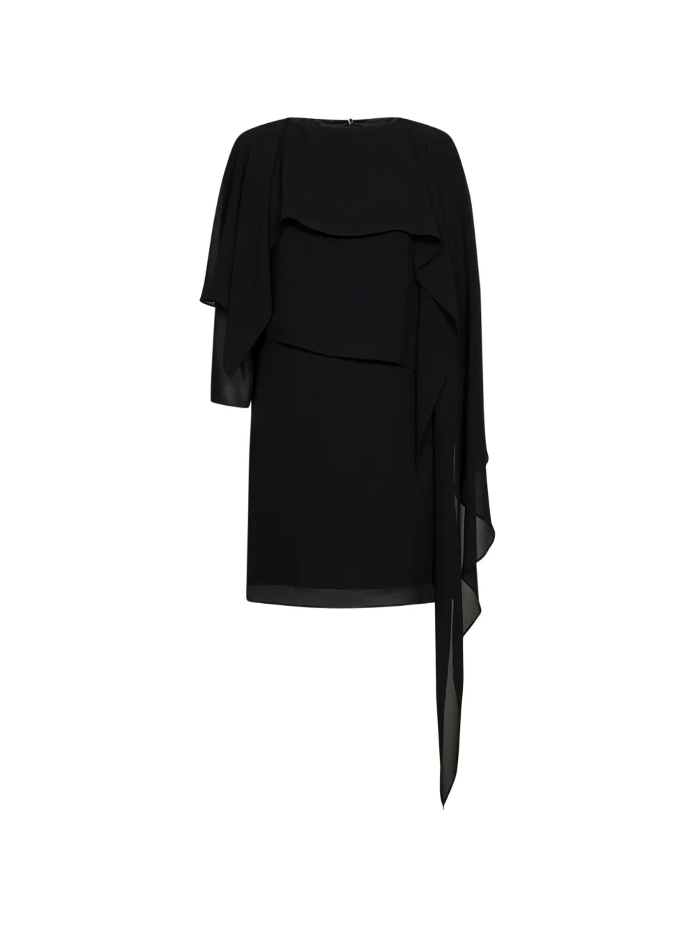 MM6 Maison Margiela layered cape-style mini dress - Schwarz