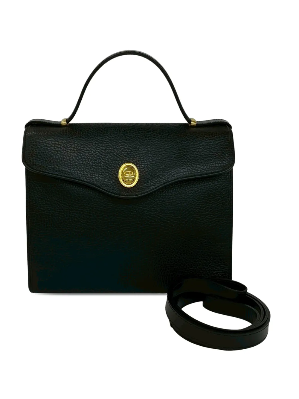 Pre-owned Dior 20th Century Leather Satchel In Black